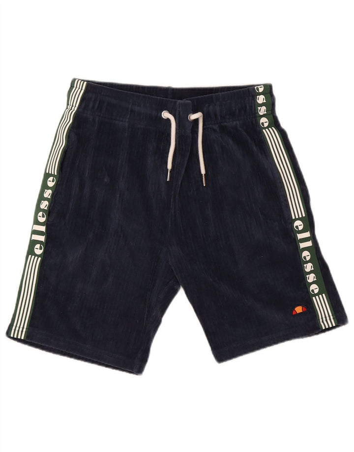 Ellesse Herren-Sportshorts mit Grafik, Größe S, marineblaue Baumwolle