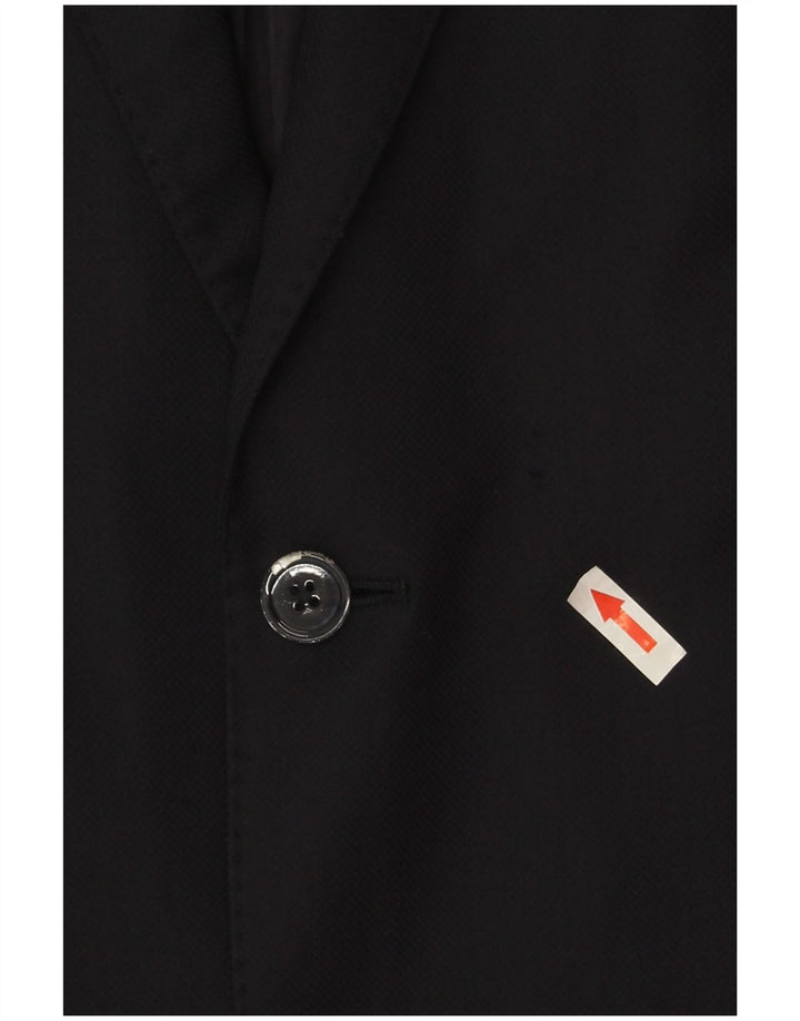 Massimo Dutti Herren-Blazer mit 2 Knöpfen, EU 48, mittelmarineblaue Wolle