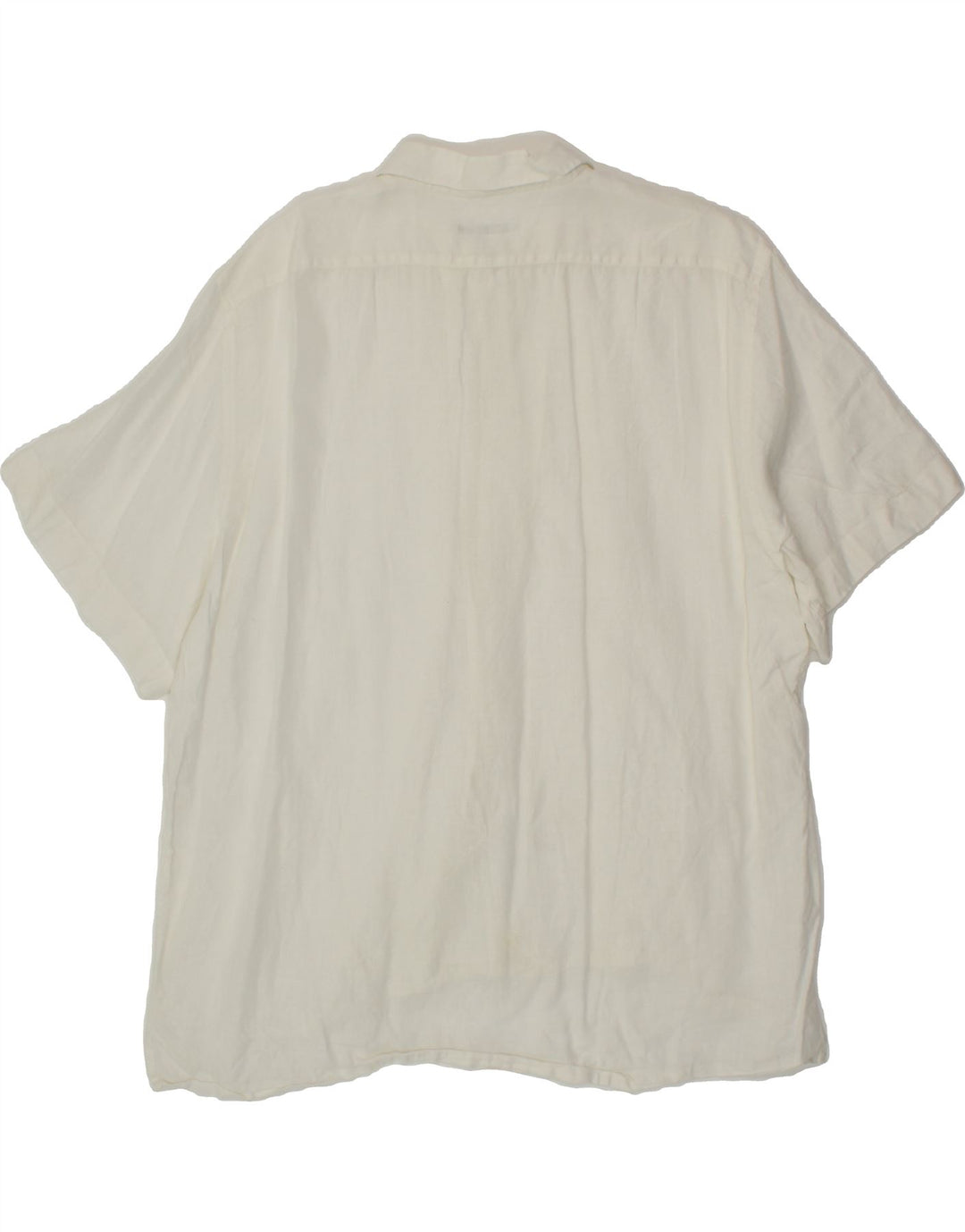NARACAMICIE Mens Short Sleeve Shirt 2XL White Vintage Naracamicie and Second-Hand Naracamicie from Messina Hembry 