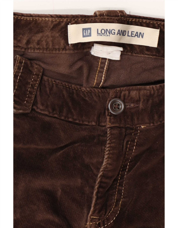 Gap Damen Stretch Bootcut Velour Freizeithose W30 L30 Braun