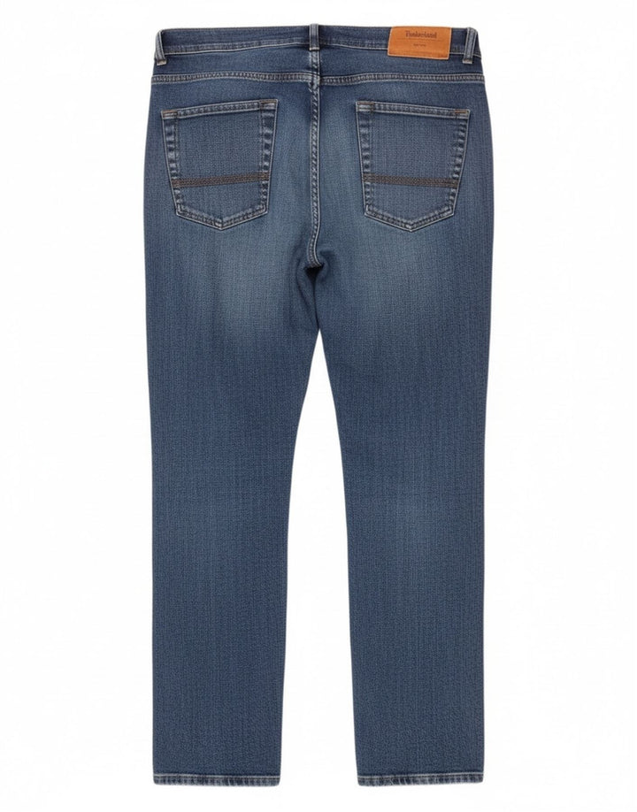 Timberland Herren Straight Jeans W34 L32 Blaue Baumwolle