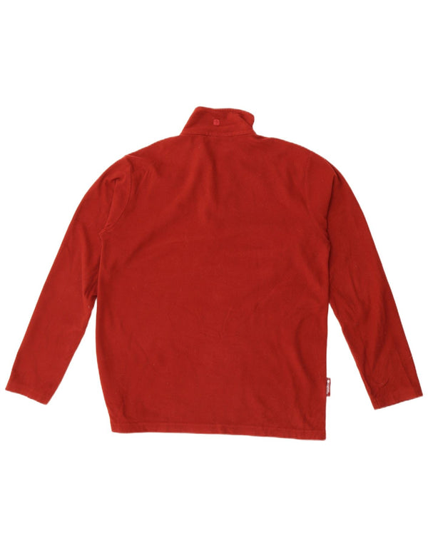 Mountain Warehouse Mens Zip Neck Fleece Jumper UK 12 Medium Maroon