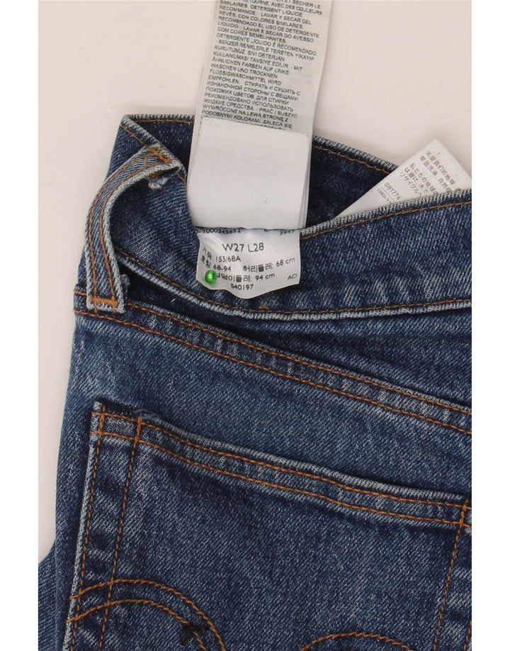 Levi's Damen Straight Jeans W27 L28 Blaue Baumwolle