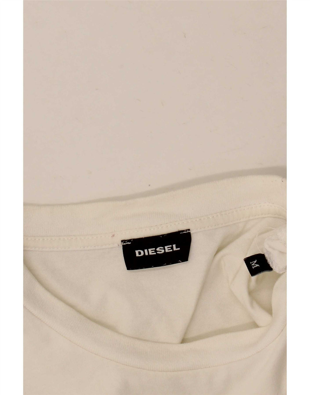 Diesel Herren Grafik-T-Shirt-Oberteil Mittelweiß