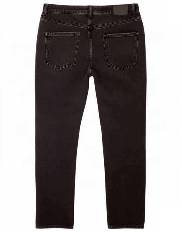 Zara Damen Tapered Jeans EU 44 XL W34 L27 Schwarze Baumwolle