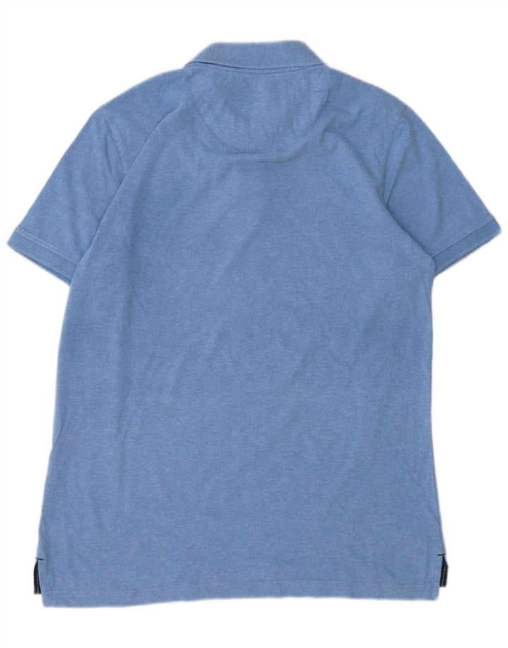 CREW CLOTHING Mens Polo Shirt Medium Blue Cotton