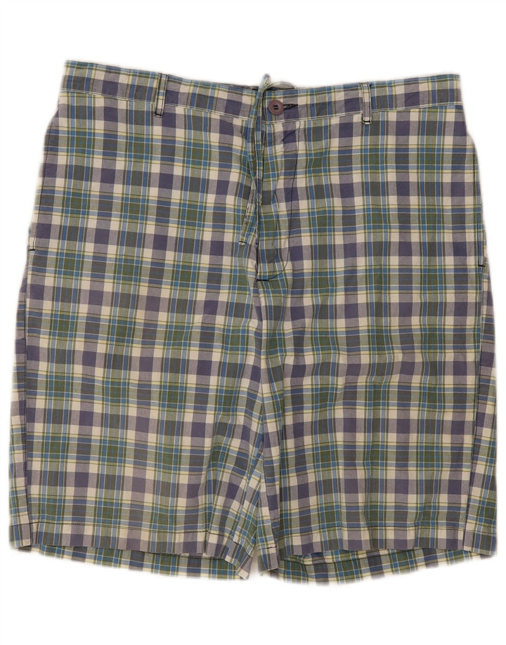 Woolrich Herren Regular Chino Shorts W38 XL Mehrfarbig karierte Baumwolle
