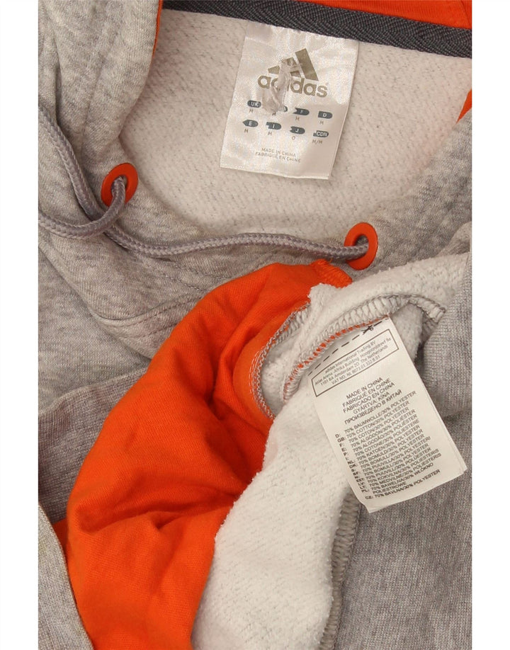 Adidas Herren Kapuzenpullover mittelgraue Baumwolle
