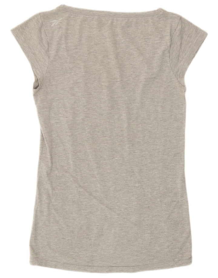 Reebok Damen T-Shirt Top UK 10 Small Grau