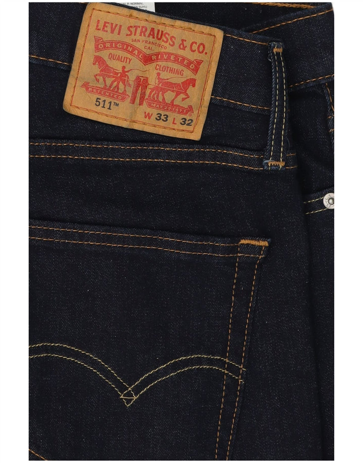 Levi's Herren 511 Slim Jeans W33 L32 Marineblau Baumwolle
