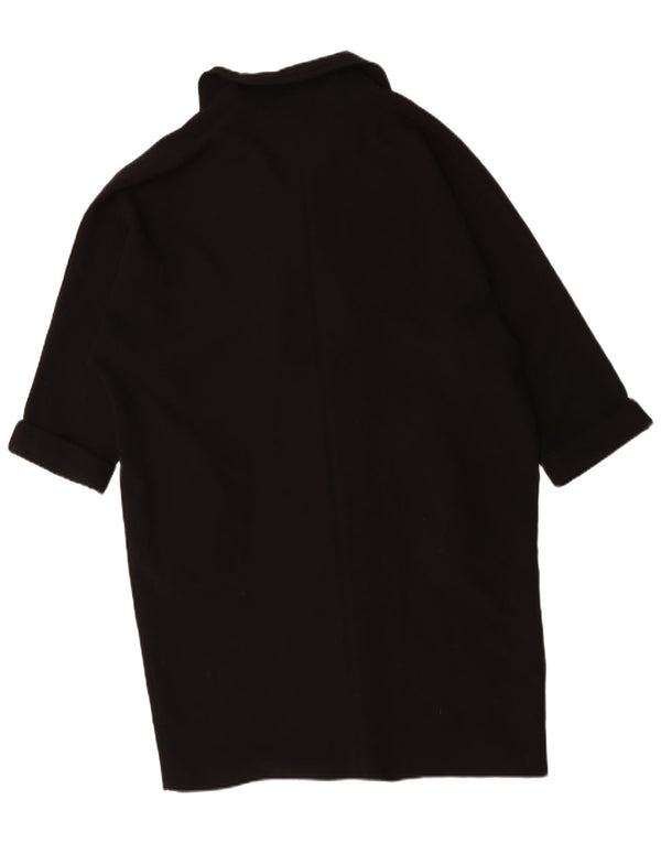 Topshop Damen Übergroßer Mantel UK 14 Large Schwarz Polyester