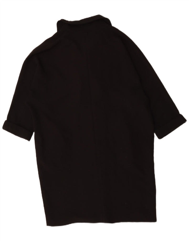 Topshop Damen Übergroßer Mantel UK 14 Large Schwarz Polyester
