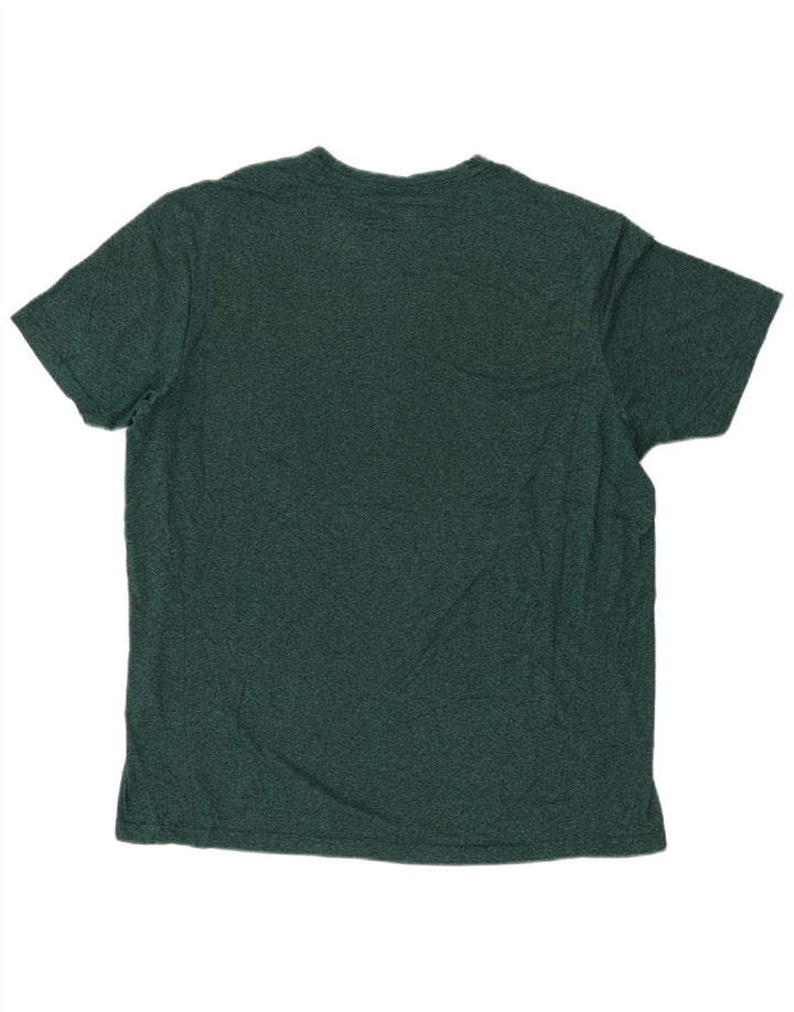 Eddie Bauer Herren-T-Shirt mit normaler Passform, großes grün geflecktes Polyester