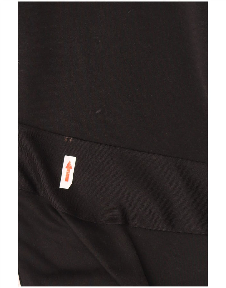 Adidas Herren-Trainingshose, groß, schwarzes Fischgrätenmuster aus Polyester