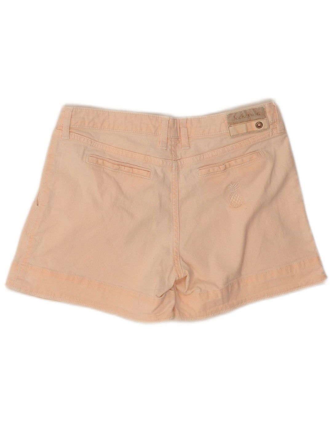 Jeckerson Damen Pegged Denim Shorts W28 Mittelrosa Baumwolle