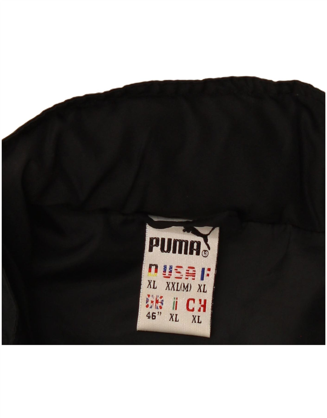 Puma Herren-Windbreaker-Mantel mit Grafik, UK 44 2XL, schwarzes Farbblock-Polyester