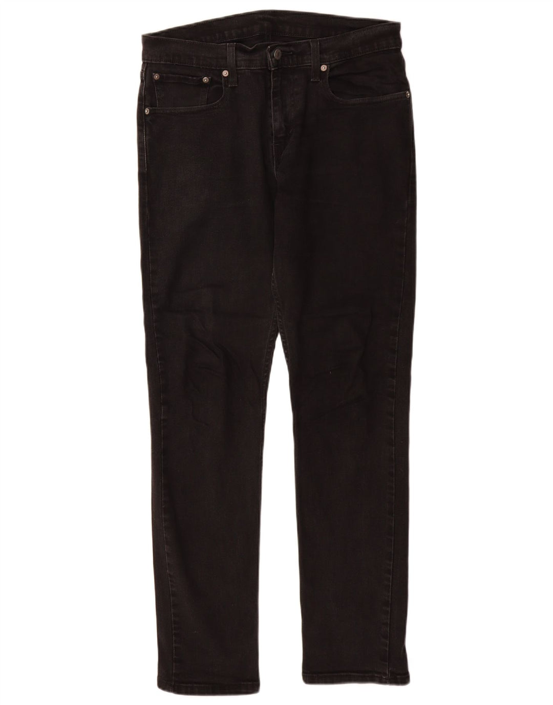 LEVI'S Herren 502 Tapered Jeans W32 L31 Schwarze Baumwolle