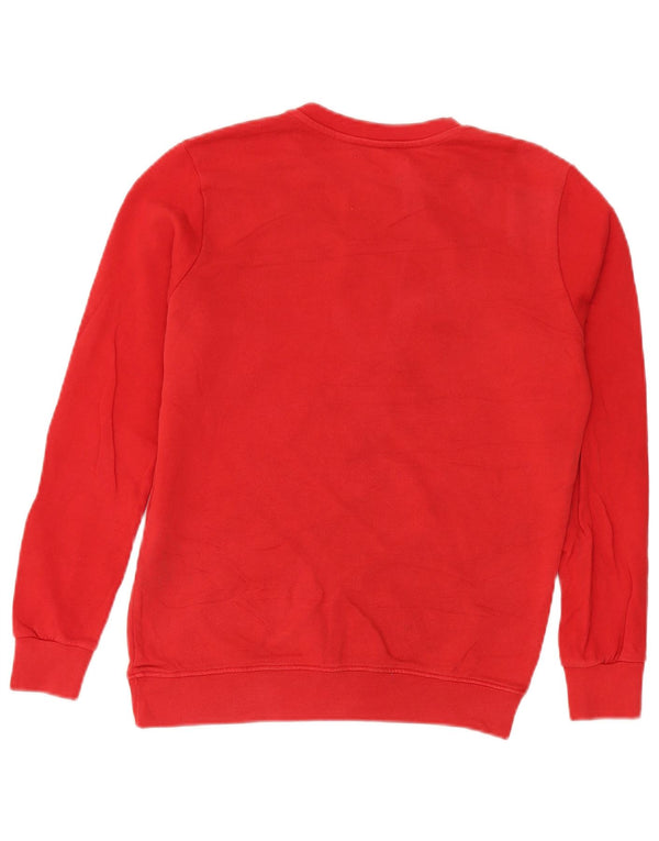 Pyrex Womens Graphic Oversized Sweatshirt Pullover UK 10 Small Rote Baumwolle