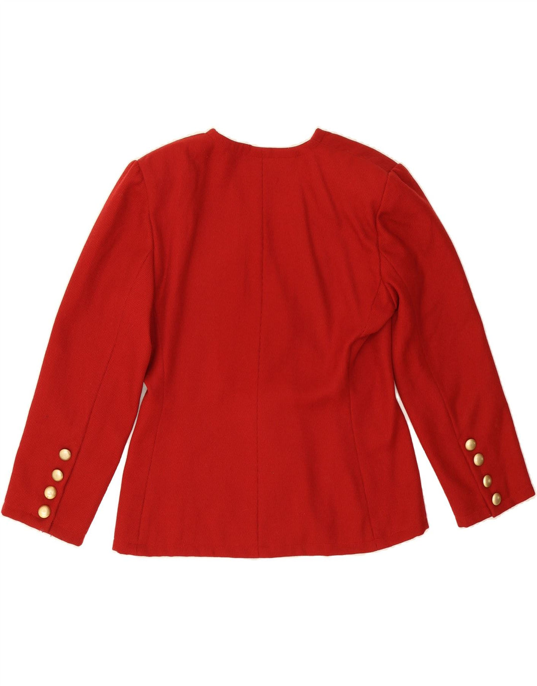 LUISA SPAGNOLI Womens 3 Button Blazer Jacket IT 46 Large Red Virgin Wool Vintage Luisa Spagnoli and Second-Hand Luisa Spagnoli from Messina Hembry 