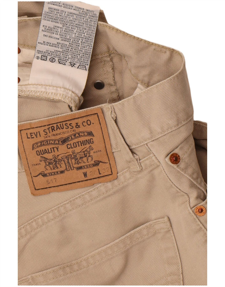 Levi's Damen 517 Bootcut Jeans W28 L32 Beige Baumwolle