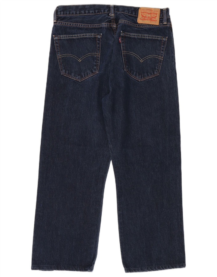 LEVI'S Herren 751 Straight Jeans W34 L28 Marineblaue Baumwolle