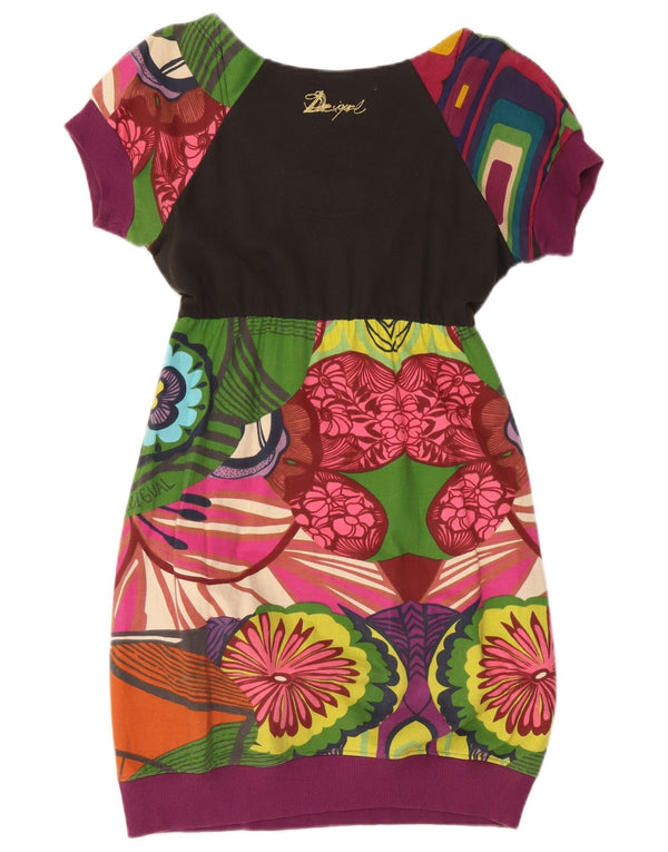 Desigual Womens Graphic Bubble Dress UK 10 Kleines mehrfarbiges Blumenmuster