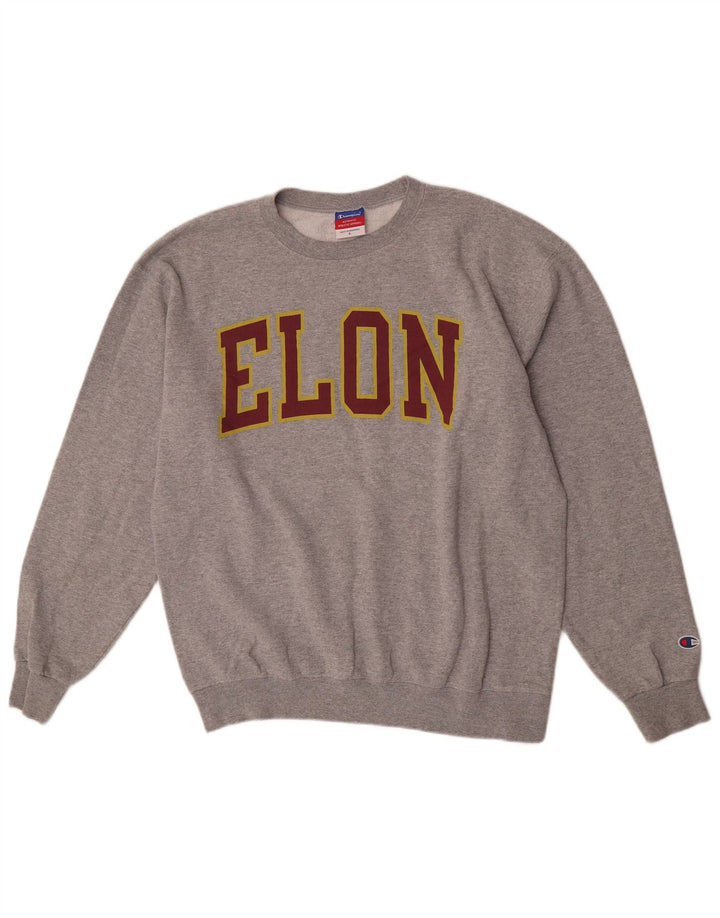 Champion Herren-Sweatshirt mit Grafik, groß, grau gesprenkelte Baumwolle