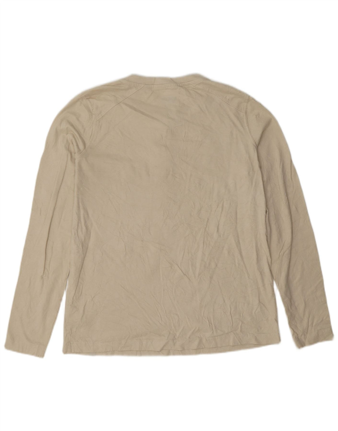 Dickies Damen Top Langarm UK 10 Small Beige Baumwolle