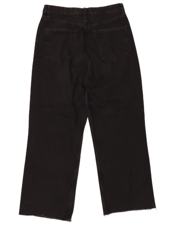 Zara Damen Loose Jeans EU 42 Large W32 L28 Schwarz