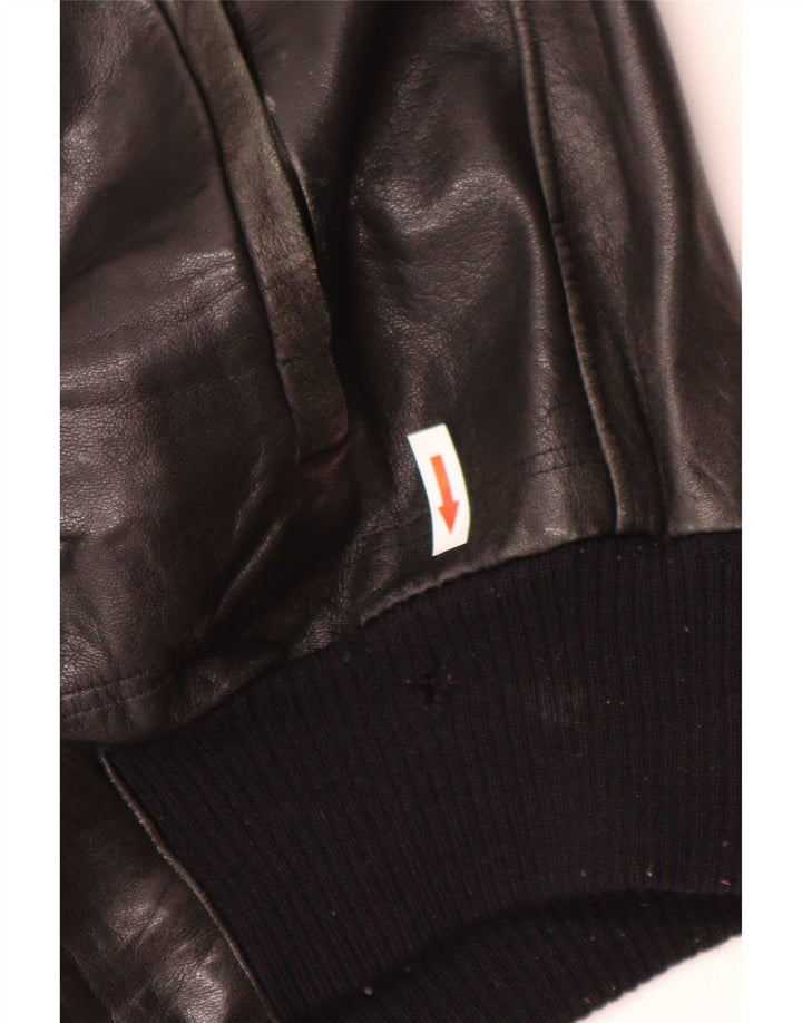 Marpel Herren Lederjacke IT 52 XL Schwarz