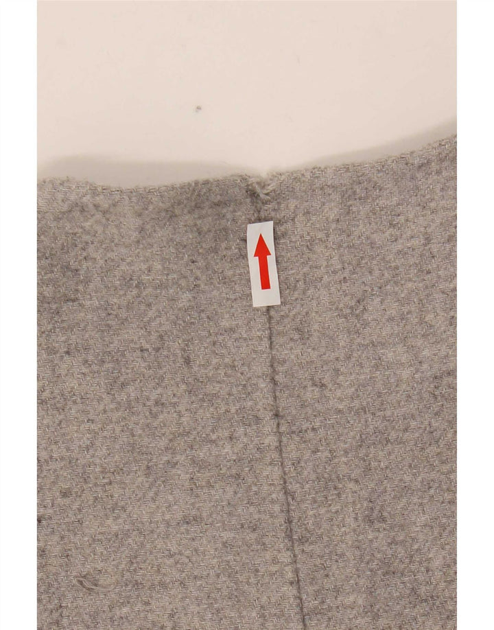 Zara Damen-Overcoat mit 3/4-Ärmeln, übergroß, Gr. 10, Größe S, graue Wolle