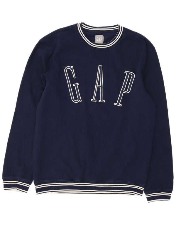 Gap Herren-Sweatshirt mit Grafik, Größe S, marineblau, Baumwolle