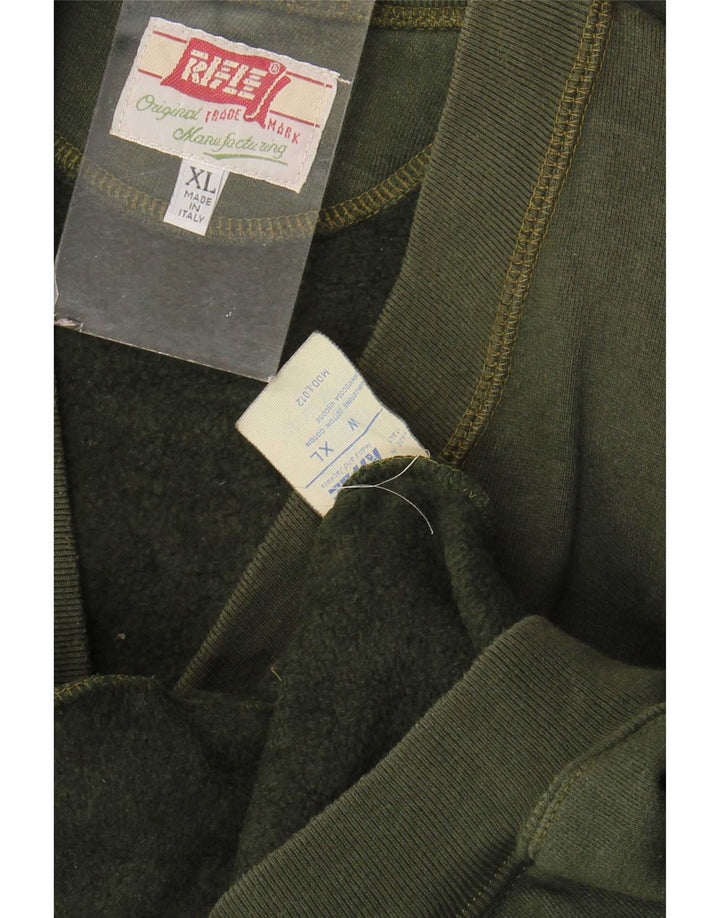 Rifle Herren Strickjacke XL Khaki Baumwolle