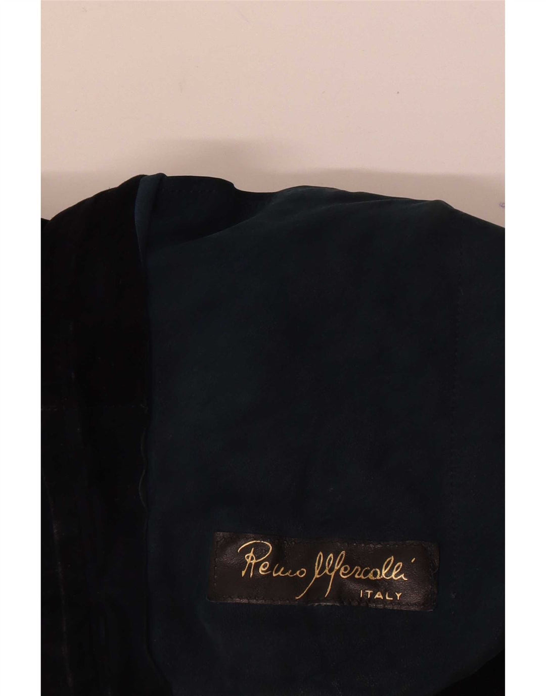 Vintage Herren Wildleder Bomberjacke UK 36 Small Marineblau