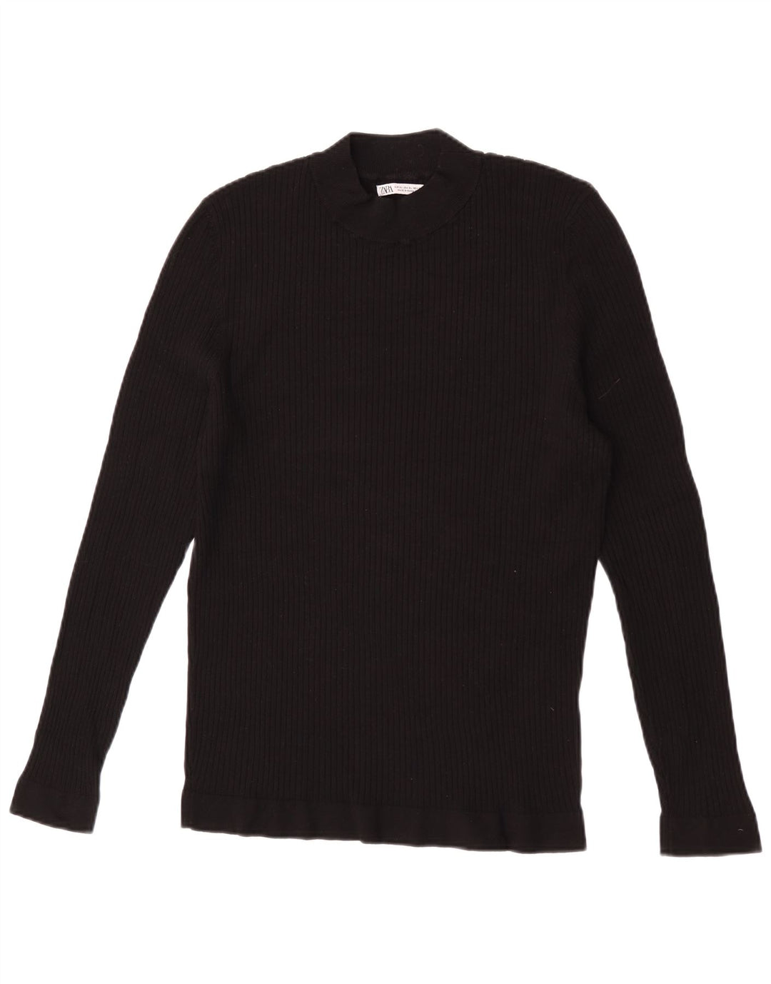 Zara Damen Top Langarm UK 18 XL Schwarz