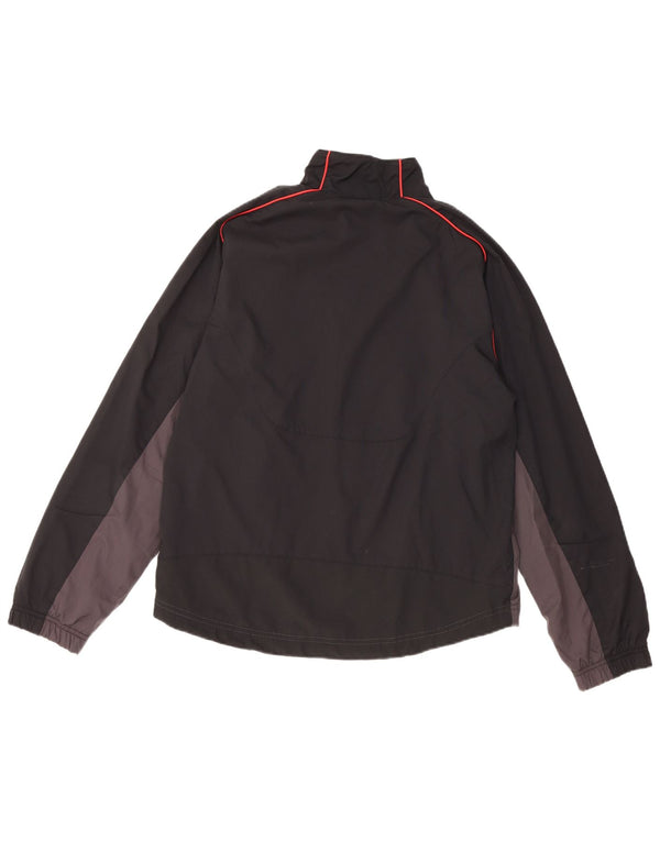 Nike Herren-Trainingsanzugoberteil, UK-Größe 35/37, klein, graues Colourblock-Polyester