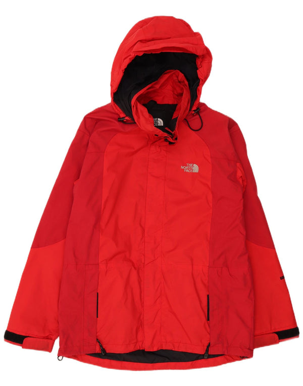 The North Face Herren-Regenjacke mit Kapuze, UK 36, Small, rotes Colourblock-Nylon