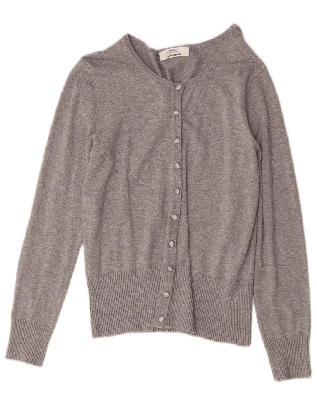 Marks & Spencer Damen-Cardigan-Pullover UK 10 Small Graue Viskose