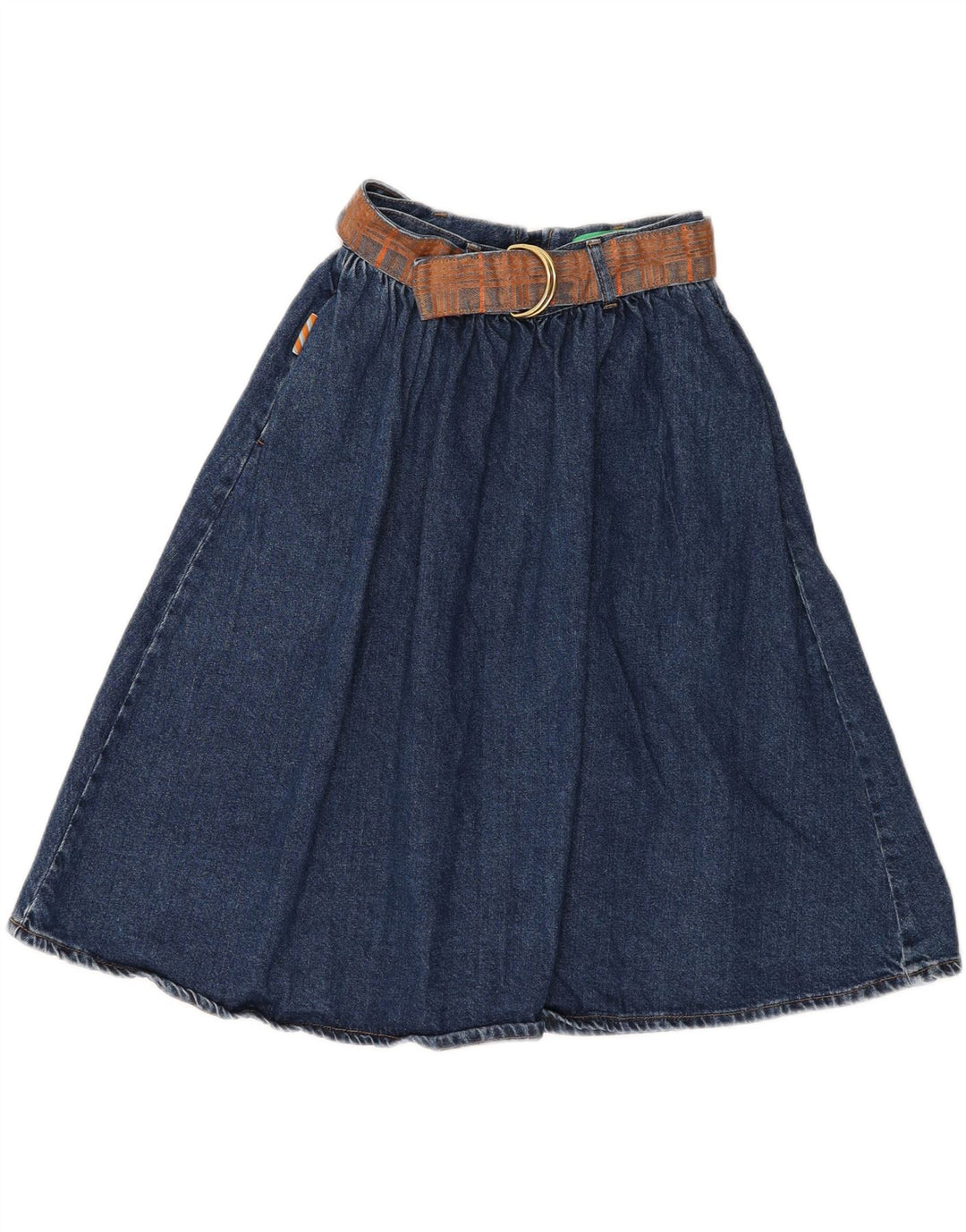 BENETTON Womens Denim Skirt W26 Small Navy Blue Vintage Benetton and Second-Hand Benetton from Messina Hembry 