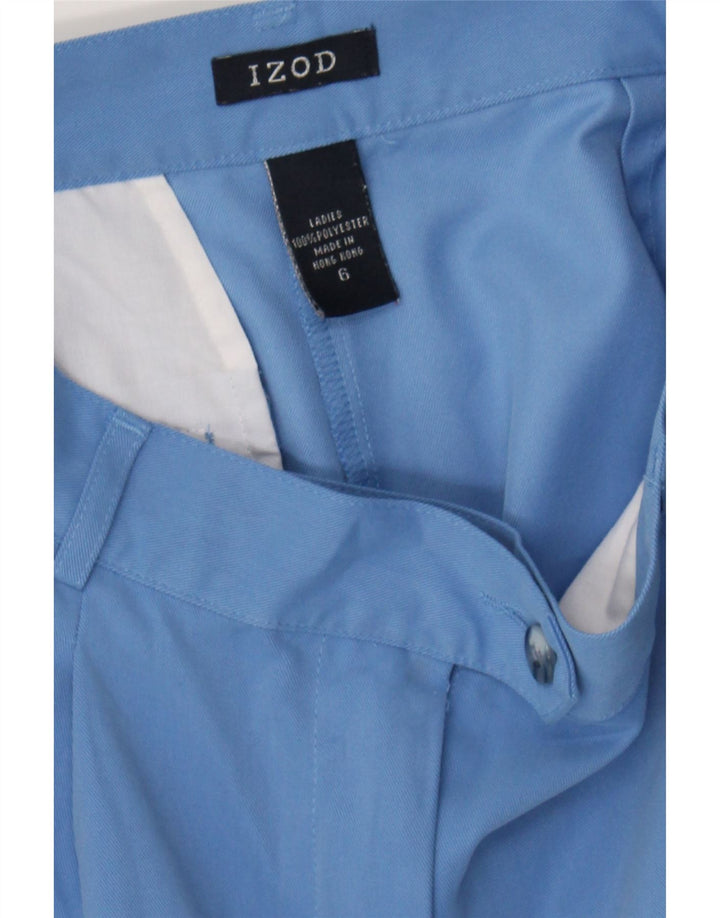 IZOD Womens High Waist Chino Shorts US 6 Medium W26  Blue Polyester Vintage Izod and Second-Hand Izod from Messina Hembry 