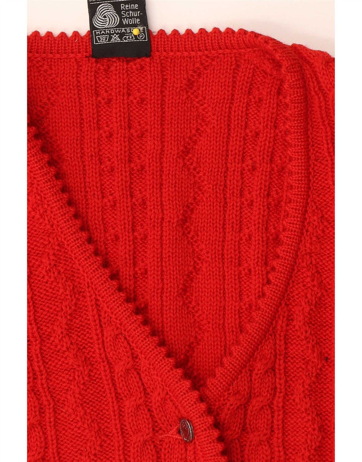 Giesswein Damen Crop Ärmelloser Cardigan Pullover EU 40 Mittelrote Wolle