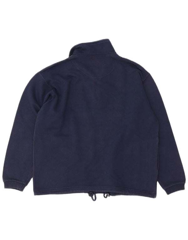 CHAMPION Damen-Sweatshirt mit Reißverschluss am Hals, UK 14, mittelmarineblaue Baumwolle