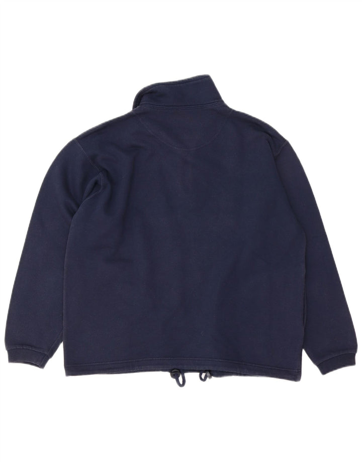 CHAMPION Damen-Sweatshirt mit Reißverschluss am Hals, UK 14, mittelmarineblaue Baumwolle