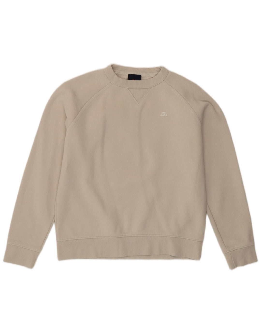 Kappa Damen Sweatshirt Pullover UK 10 Small Beige Baumwolle