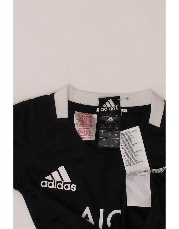 ADIDAS Baby Jungen Neuseeland Grafik T-Shirt Top 18-24 Monate Schwarz