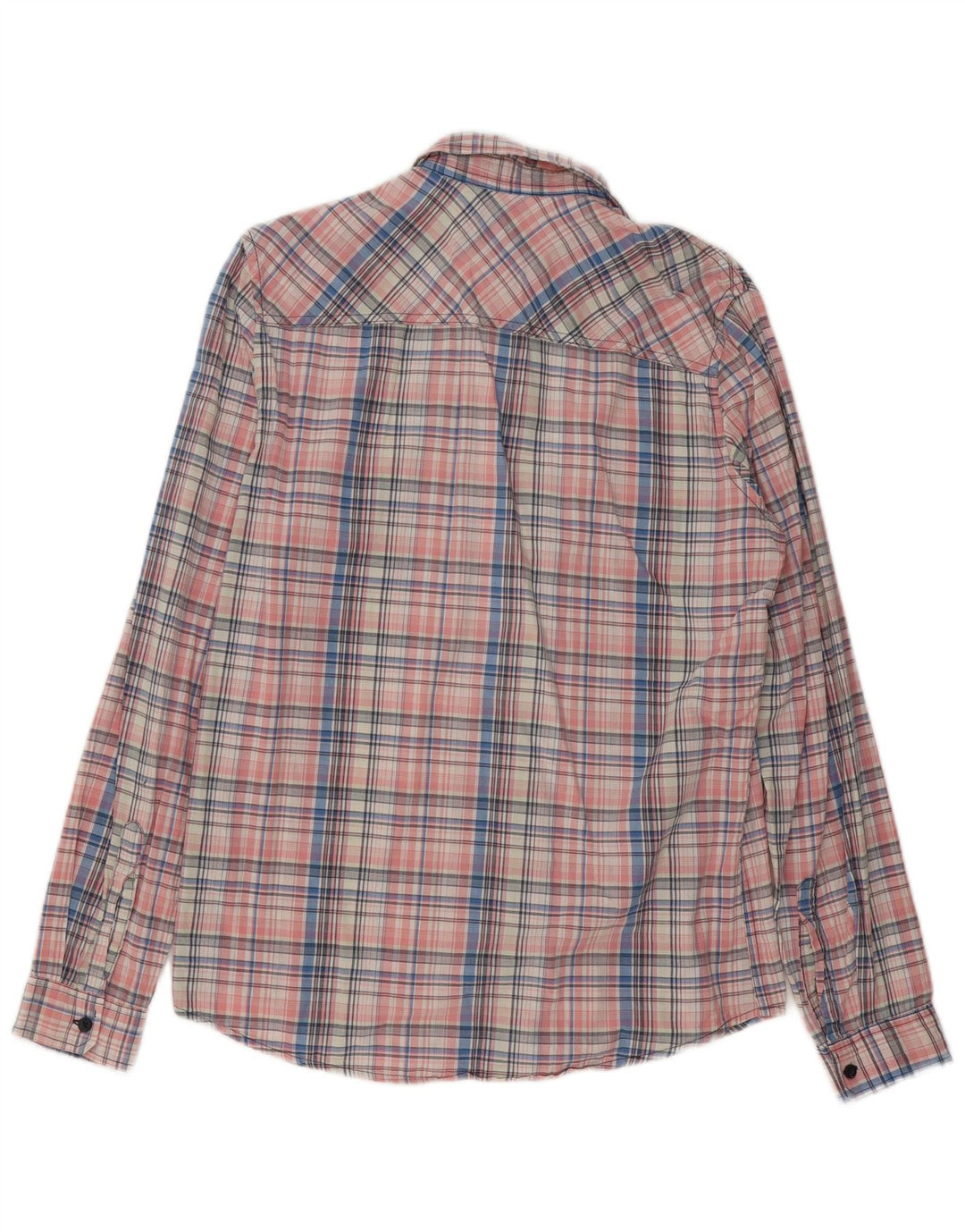 CALVIN KLEIN JEANS Mens Shirt Large Pink Check Cotton