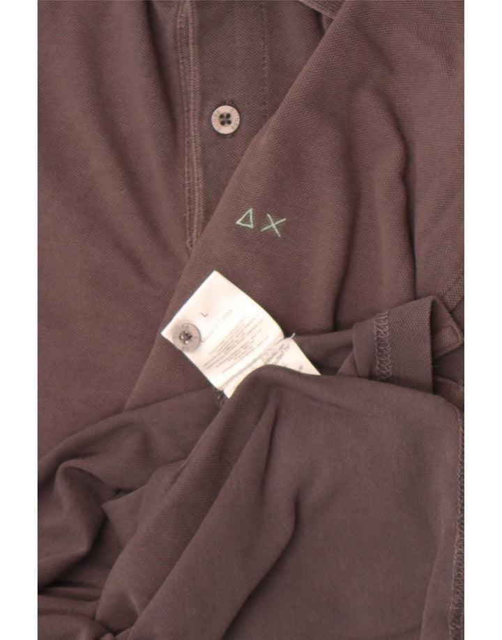 Sun68 Herren-Poloshirt, groß, graue Baumwolle