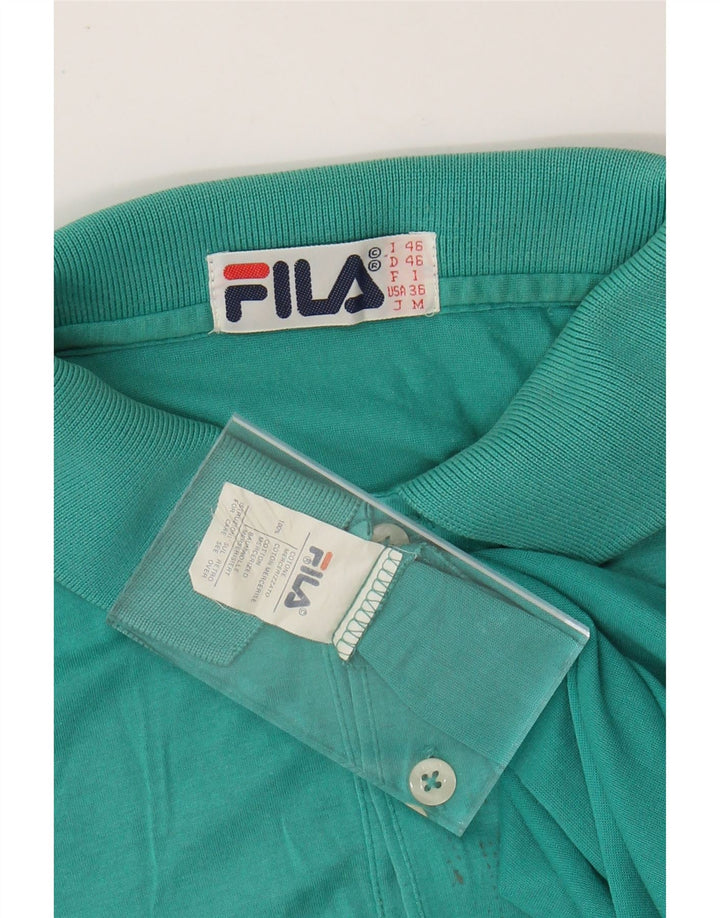 FILA Herren Poloshirt IT 46 Small Grün Baumwolle