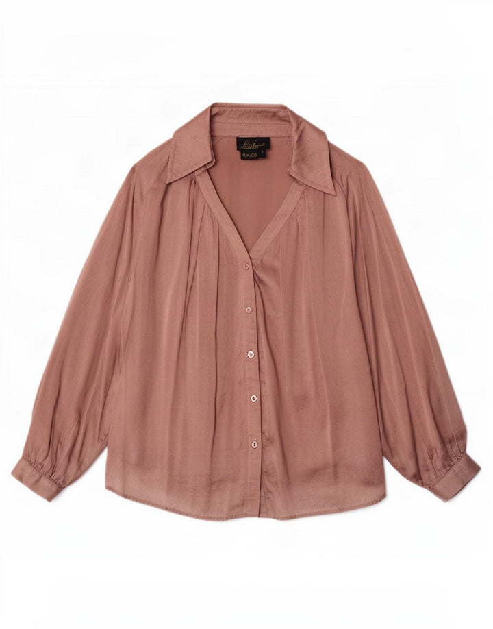 Luisa Spagnoli Damen-Hemdbluse, Einheitsgröße, rosa Seide