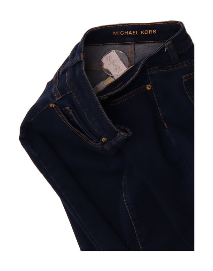MICHAEL KORS Womens Slim Jeans US 4 Small W32 L29 Navy Blue Polyester Vintage Michael Kors and Second-Hand Michael Kors from Messina Hembry 